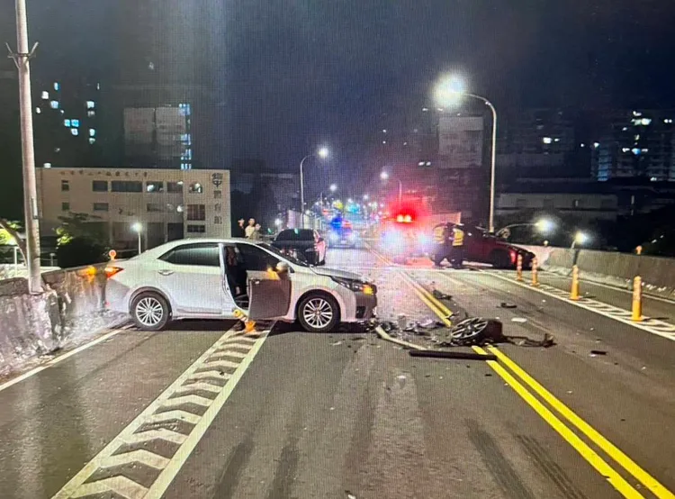 車禍現場。平鎮警分局提供