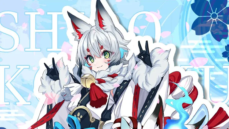 狐白しろ的角色形象。翻摄自狐白しろX