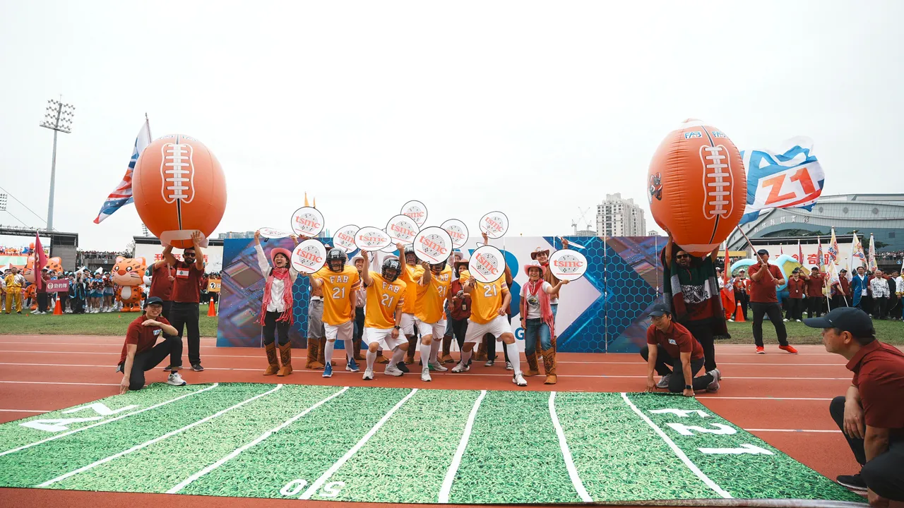 台积电美国亚利桑那州Fab 21晶圆厂员工也来参与今年运动会。台积电提供