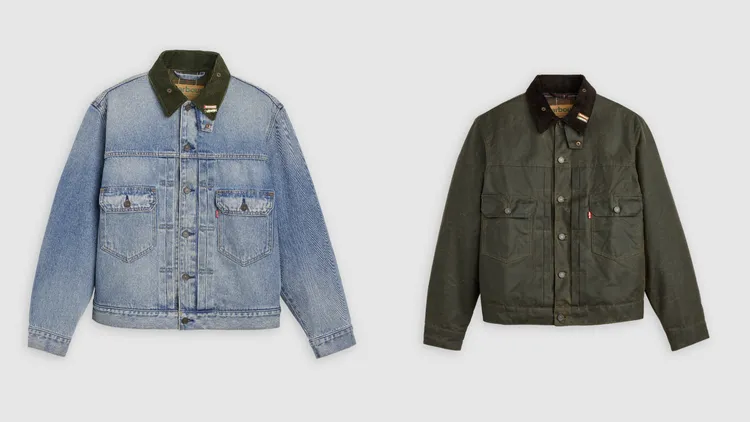 Levi’s® x Barbour Type II 丹寧夾克外套（左）1萬1500元、Type II 油布夾克外套（右）1萬7000元。品牌提供