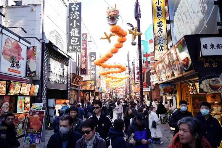 日本橫濱中國城。美聯社