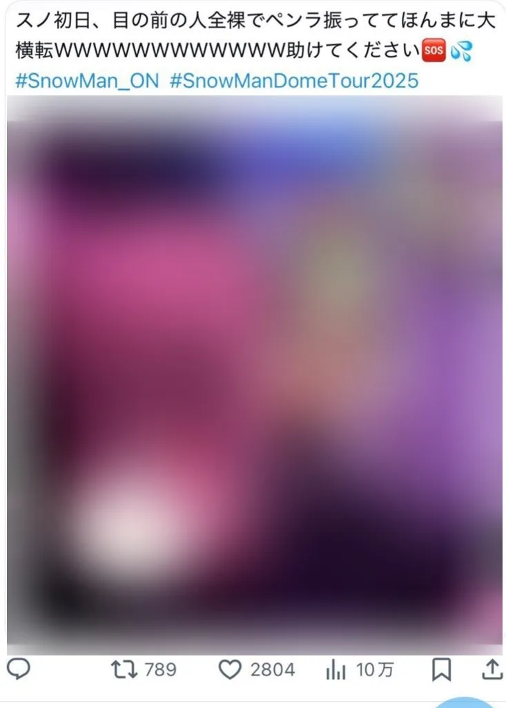 Snow Man北海道演唱會驚傳出現裸女。翻攝X