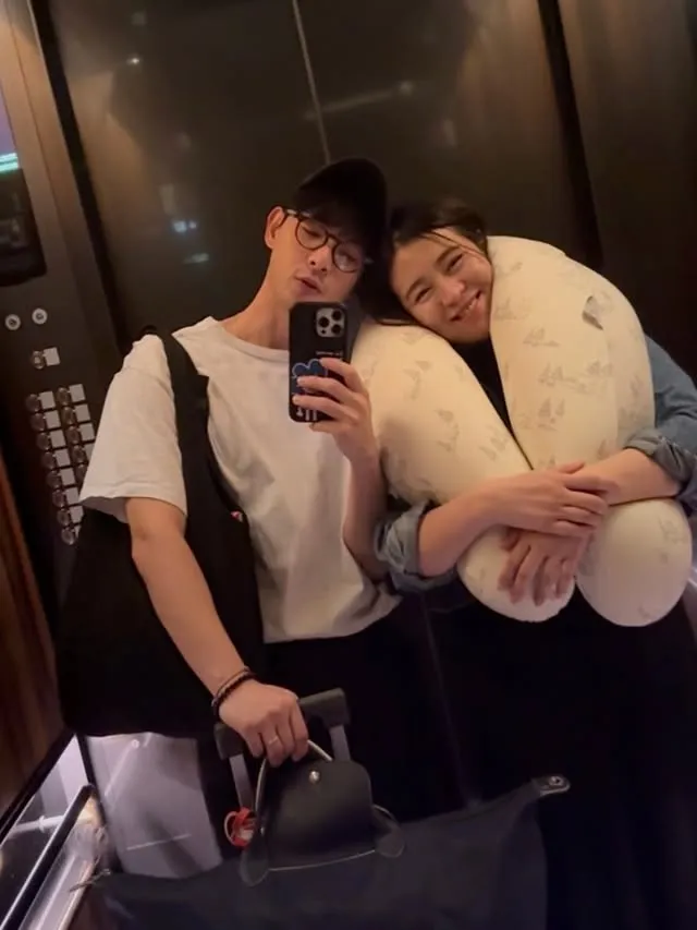 連晨翔陪劉品言出發去醫院待產。翻攝連晨翔IG