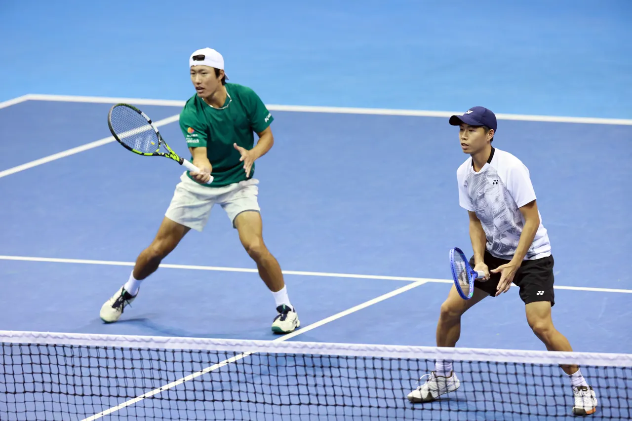 许育修／黄琮豪单双打都止步。华国三太子杯提供