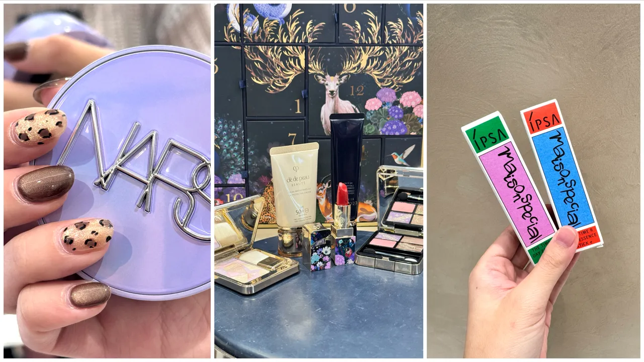NARS、肌膚之鑰、IPSA在歲末百貨周年慶，帶來的話題商品。張家玲攝