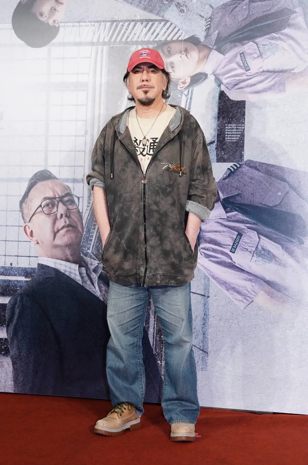 黄秋生出席《自杀通告》首映会。摄影中心摄