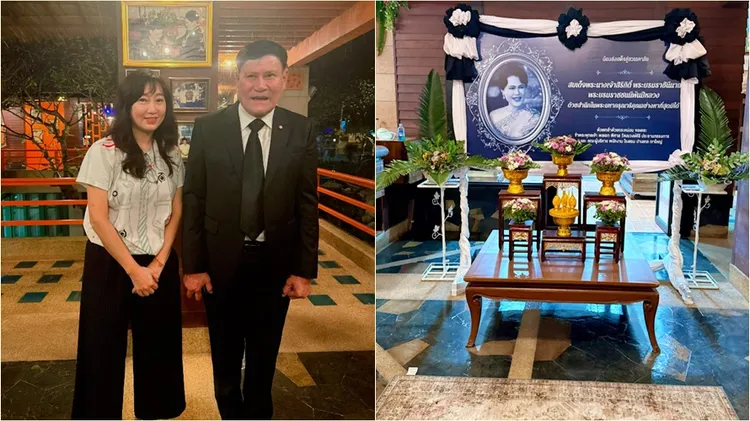 旅居泰国的女星胡佩莲分享泰国国丧现况。翻摄自胡佩莲脸书