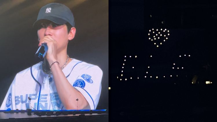 SJ願望成真！台粉創大巨蛋無人機應援首例　銀赫哭到說不出話