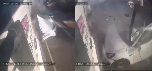 惊悚画面曝光！特斯拉猛撞水泥车1死7伤　机车骑士夫妻档恐截肢