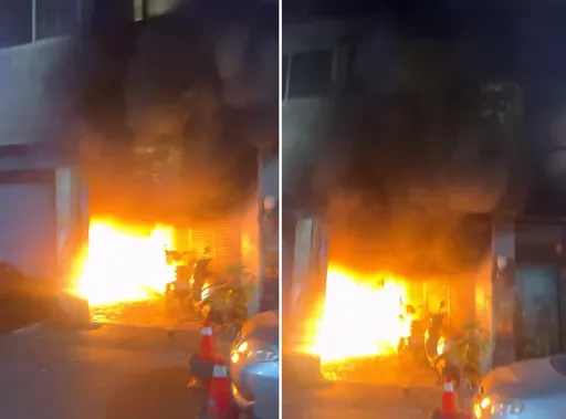 彰化公寓骑楼机车深夜无名火　17住户呛伤送医！最小仅11月大