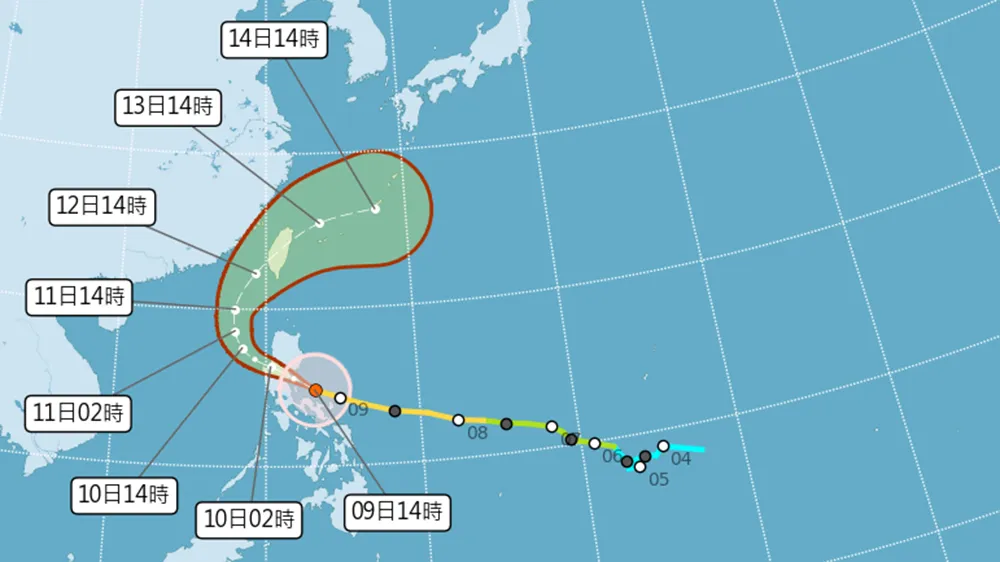 凤凰台风来袭「本周逐日天气说明」　气象署：周一至周三风雨最显著