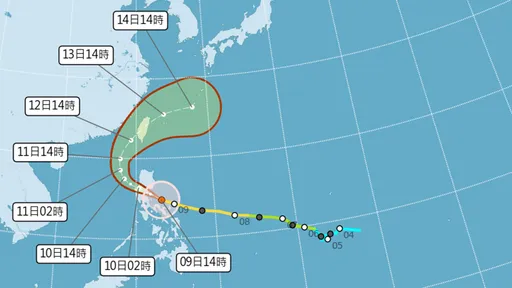 凤凰台风来袭「本周逐日天气说明」　气象署：周一至周三风雨最显著
