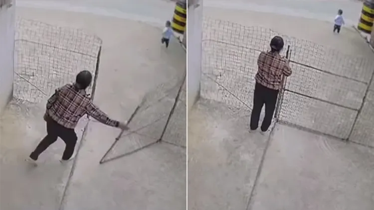 祖母見孫子跑出家門，竟決定反鎖大門，隨即返回屋內。翻攝自《起點新聞》