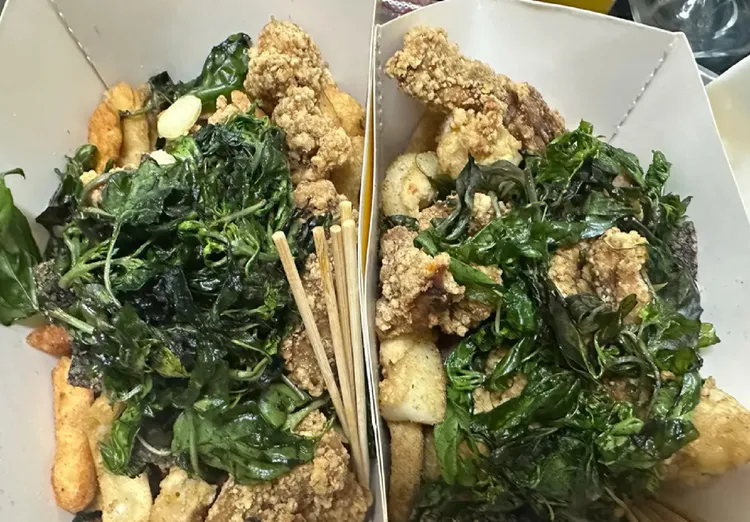 一份大份量的「365元鹹酥雞」讓人分手？網友好奇到底是哪家的鹹酥雞，想衝去「朝聖」。翻攝自Dcard