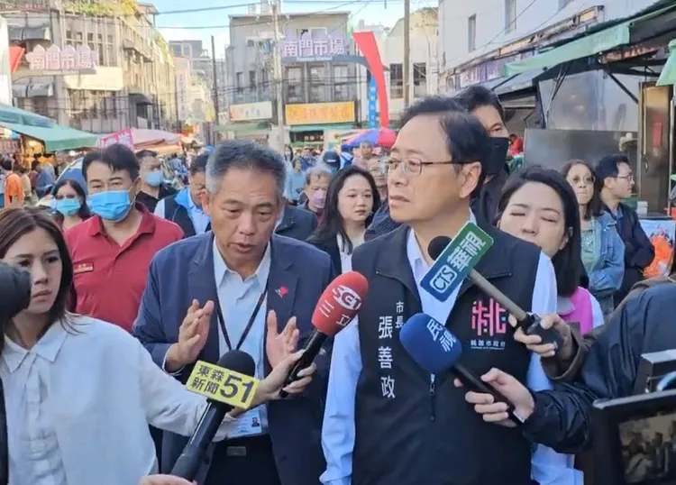 張善政市長前往現場勘察。經發局提供