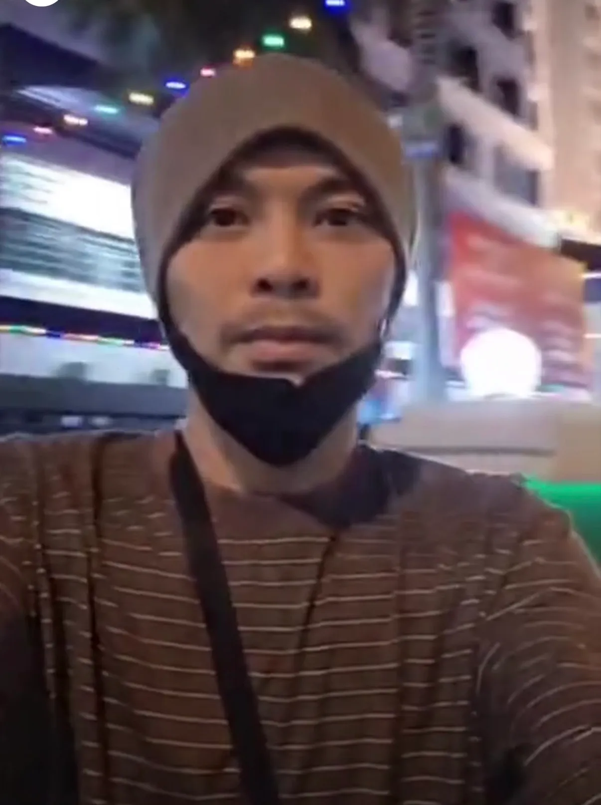 黄明志深夜发出最新的影像。翻摄黄明志IG限动