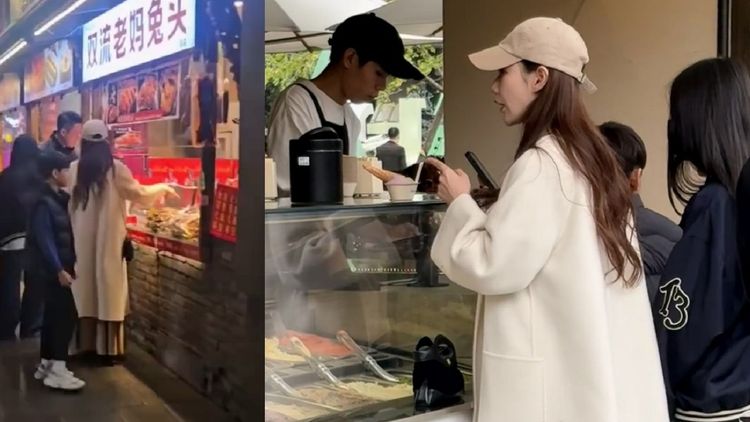 汪小菲帶子女逛成都兔頭攤　台網友疑惑：要期中考了耶