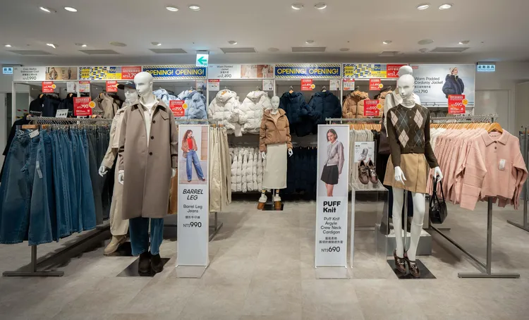 佔地兩層樓的GU帶來齊全的男女裝品項。品牌提供