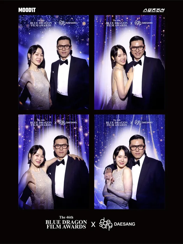 玄彬大方牽孫藝珍的手，婚後首度公開同台。翻攝孫藝真IG