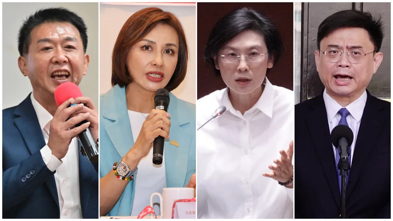 民進黨內有意角逐高雄市長選舉人選，左至右為許智傑、邱議瑩、林岱樺、賴瑞隆。資料照片