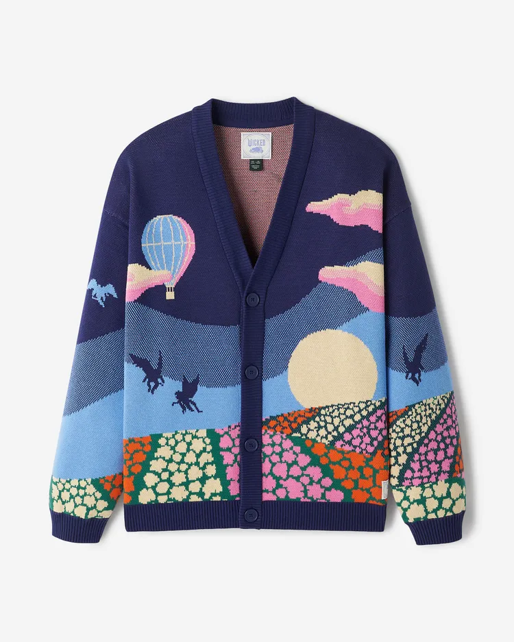 ROOTS x WICKED提花圖騰針織外套，4380元。品牌提供