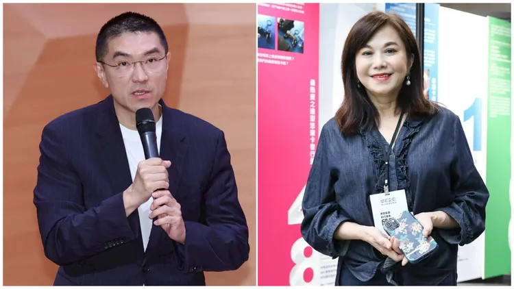 基隆市國民黨籍市長謝國樑（左）與民眾黨籍副市長邱佩琳（右）成為地方藍白合示範區。資料照片