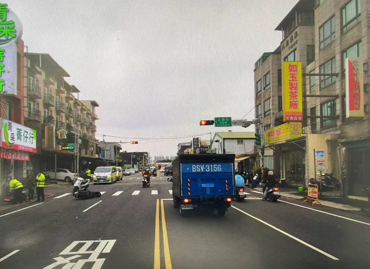 車禍現場。桃園警分局提供