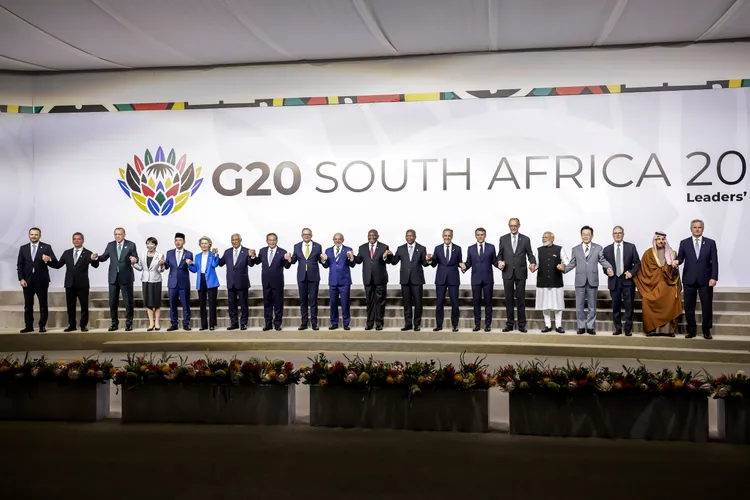 G20南非峰會在開幕後，就通過領袖宣言。美聯社