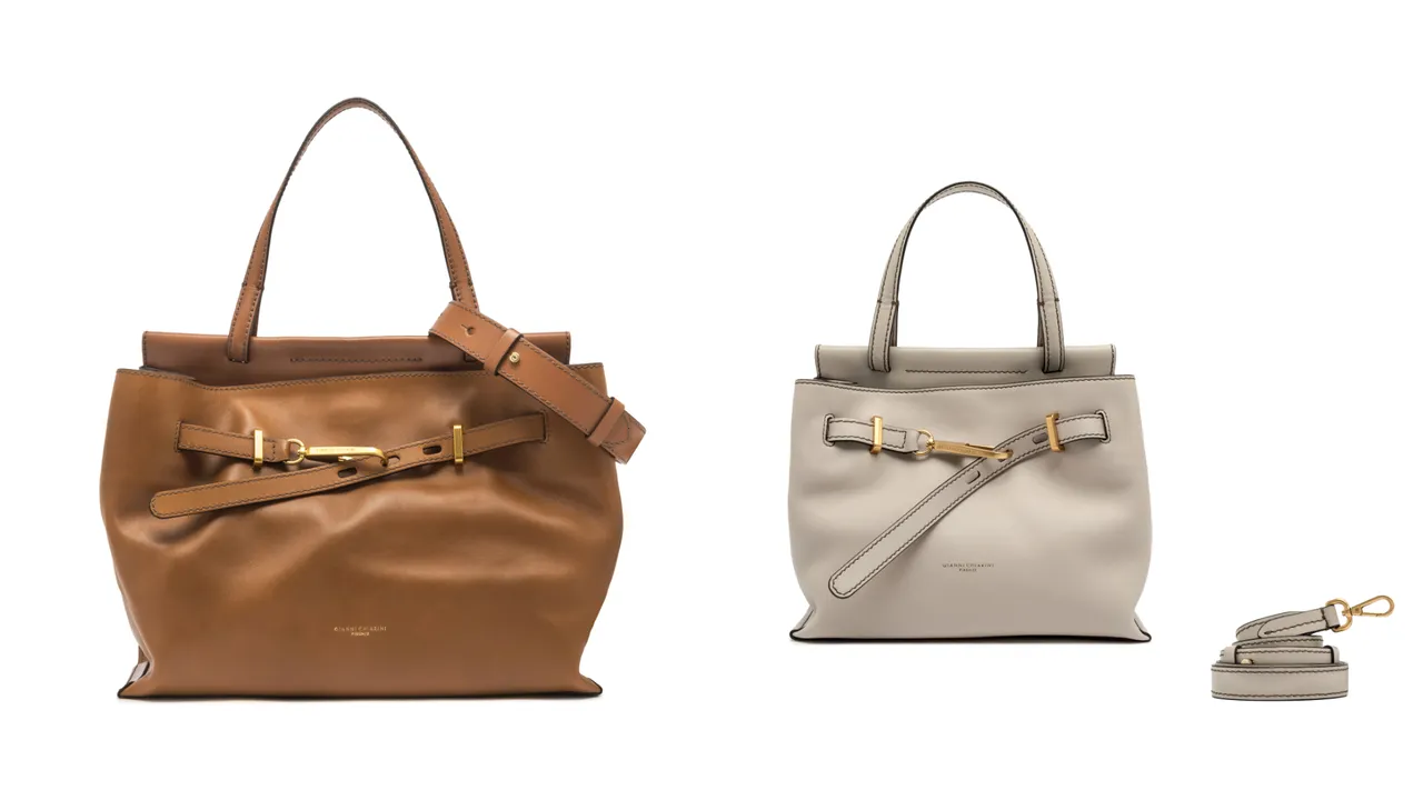 Gianni Chiarini Tilda大型皮革手提包（左）2万1800元、Tilda小型皮革手提包（右）1万8800元。品牌提供