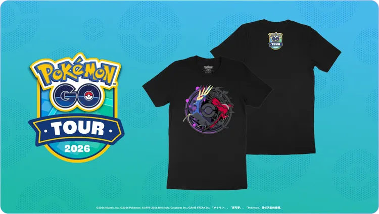 限量版的「Pokémon GO Tour：卡洛斯」主題T恤。Niantic官方提供