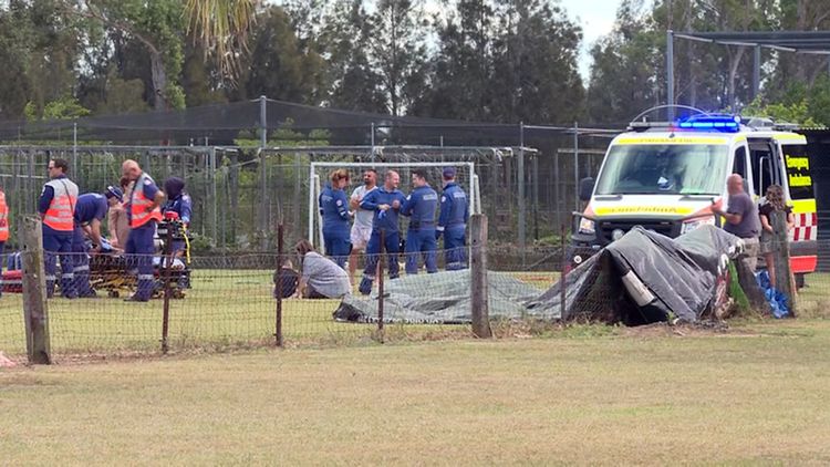 充氣城堡被颳上天　5孩童墜落受傷