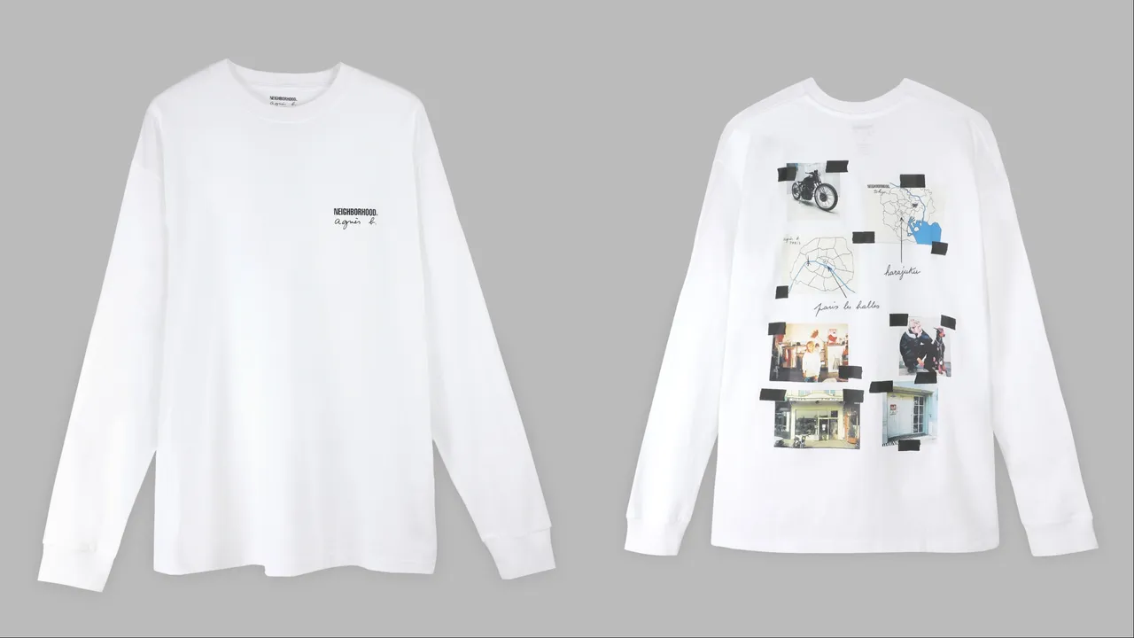 agnès b.  x NEIGHBORHOOD圆领长袖T恤，5480元。品牌提供