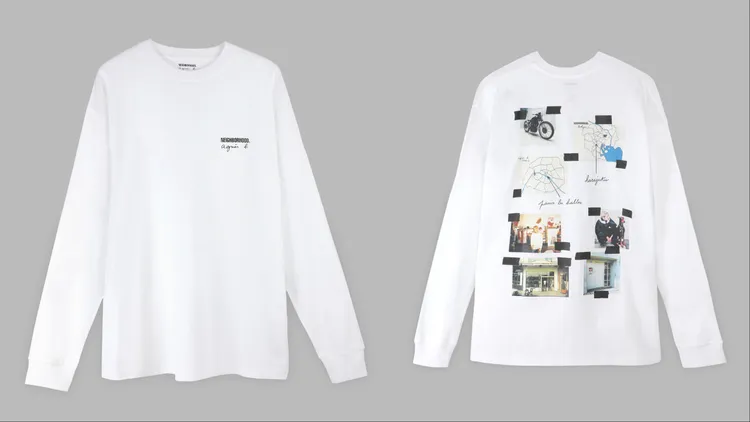 agnès b.  x NEIGHBORHOOD圓領長袖T恤，5480元。品牌提供