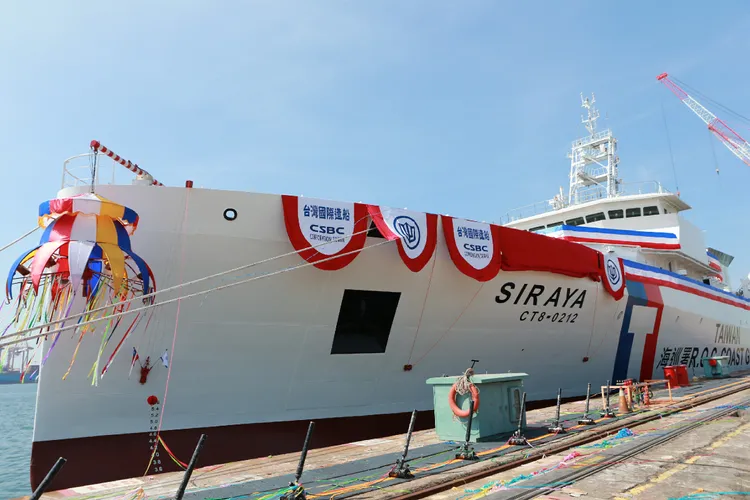 高緯度遠洋巡護船第一艘「西拉雅號」。台船提供
