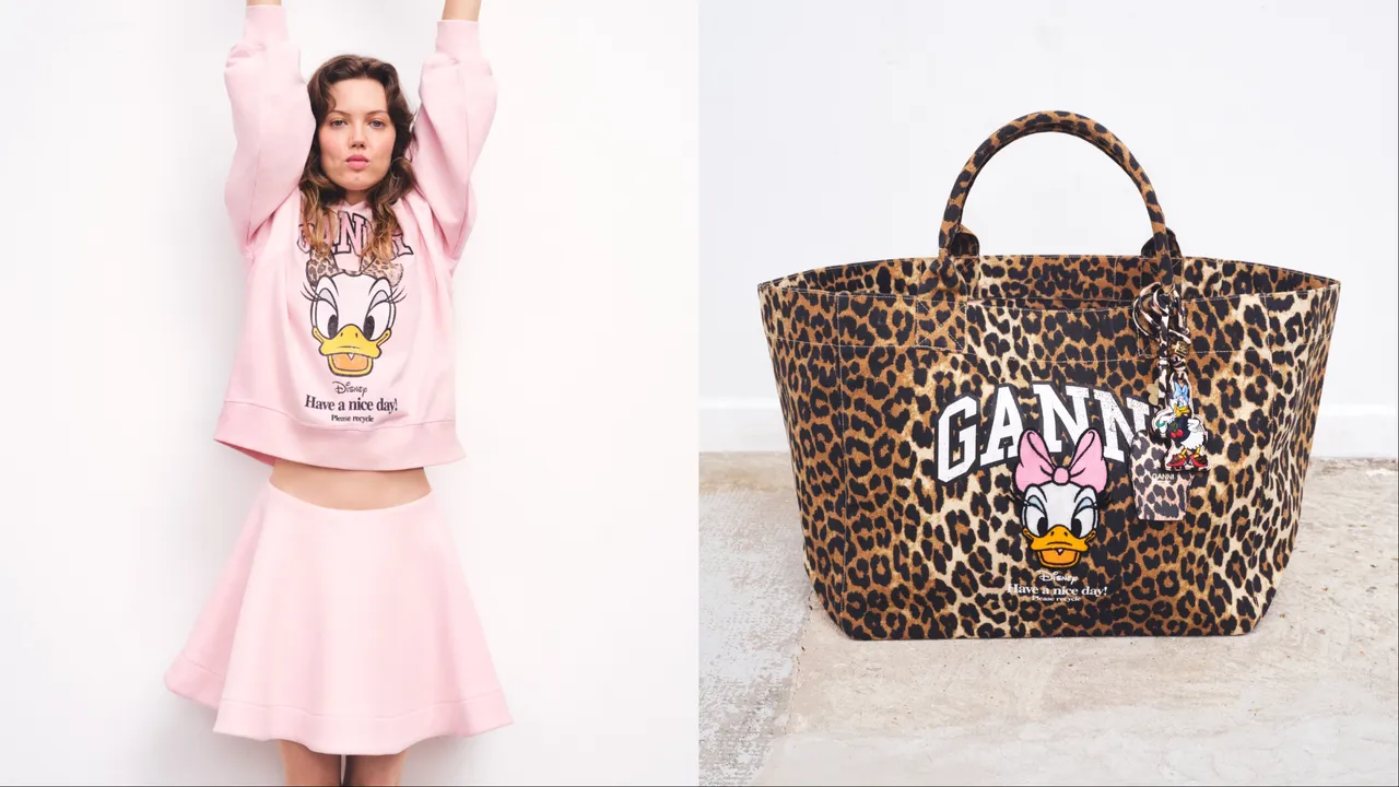 GANNI攜手迪士尼經典角色黛西推出聯名系列。品牌提供