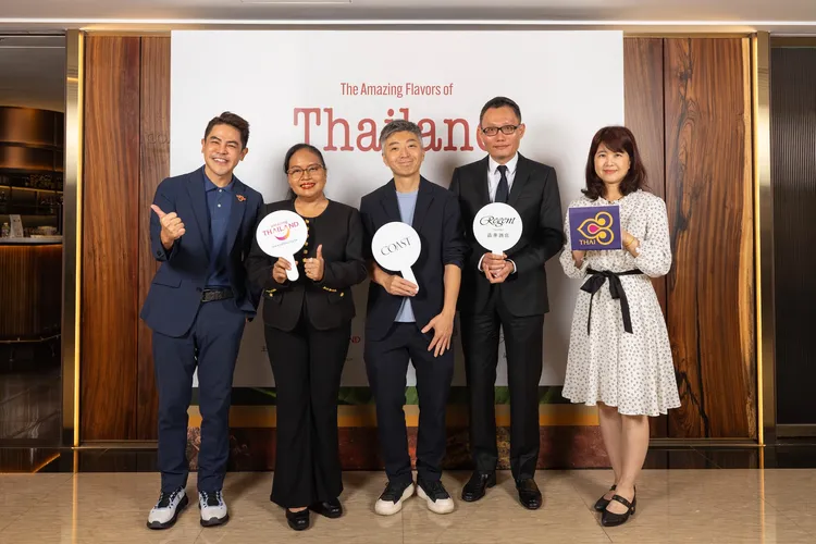 泰國觀光局台北辦事處副處長Mr. Kanyukt Rachata(左起)、泰國觀光局台北辦事處處長Ms. Sarima Chindamat、MMHG創辦人林泉(Richie Lin) 、台北晶華酒店總經理
吳偉正、泰國航空副理吳崇瑛。COAST提供