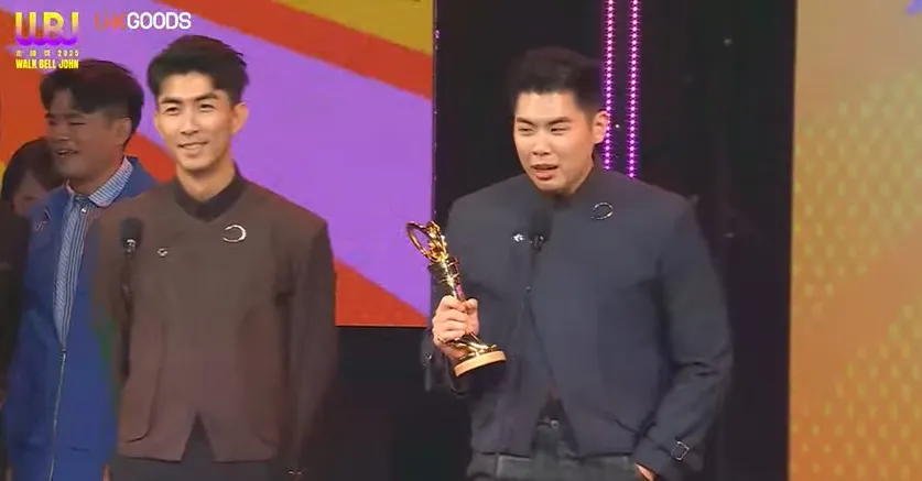  The DoDo Men嘟嘟人獲獎感謝賀瓏。翻攝自走鐘獎YT