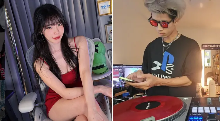 Joey（右）误用赤鬼（左）帐号开台。翻摄赤鬼IG及Joey Twitch