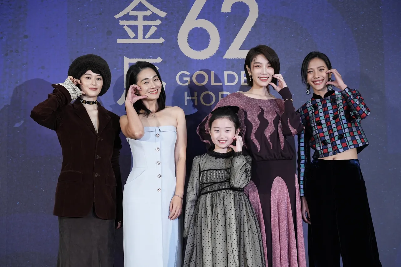 邓涛（左起）、陈雪甄、叶子绮、蔡淑臻和黄珮琪入围最佳女配角。彭欣伟摄