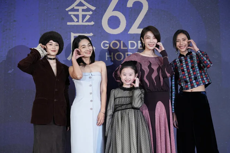 鄧濤（左起）、陳雪甄、葉子綺、蔡淑臻和黃珮琪入圍最佳女配角。彭欣偉攝