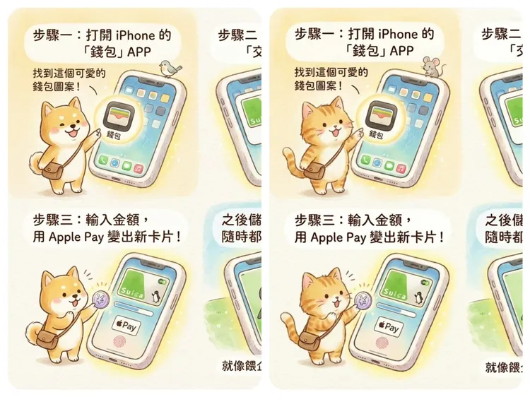 記者實測，把主角從柴犬換成貓咪，再把風格改成日式雜誌，生成速度一樣飛快。翻攝製作畫面