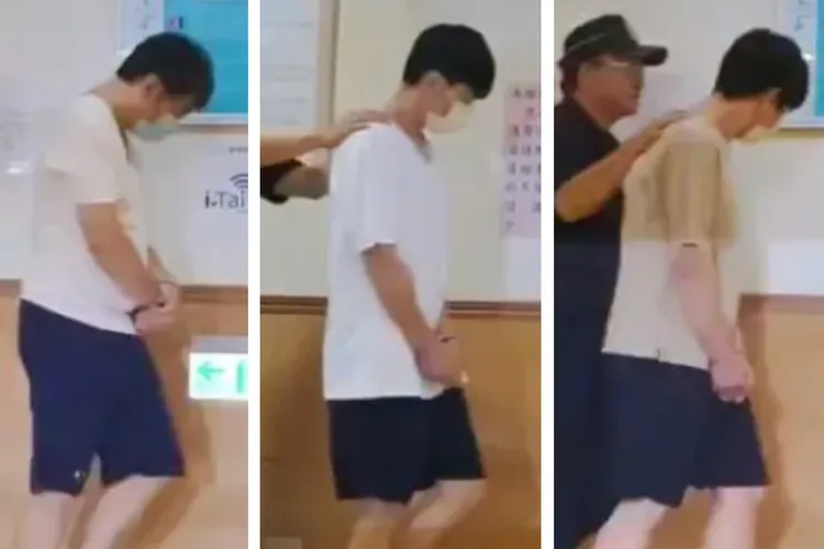 台積電前工程師陳力銘（左）、吳秉駿(中)、戈一平(右)延押2個月。資料照片。張欽攝