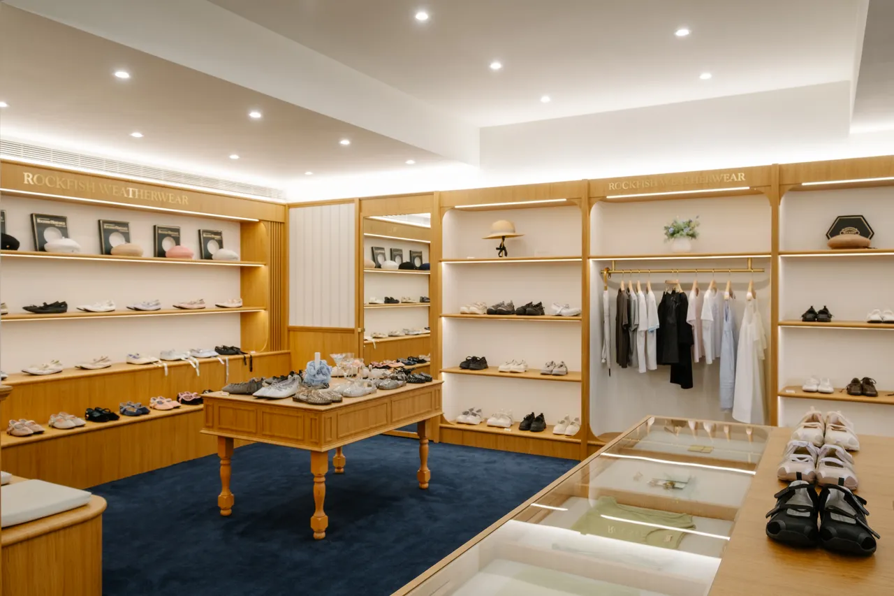 一樓為與英國鞋履品牌Rockfish Weatherwear的共構空間。品牌提供