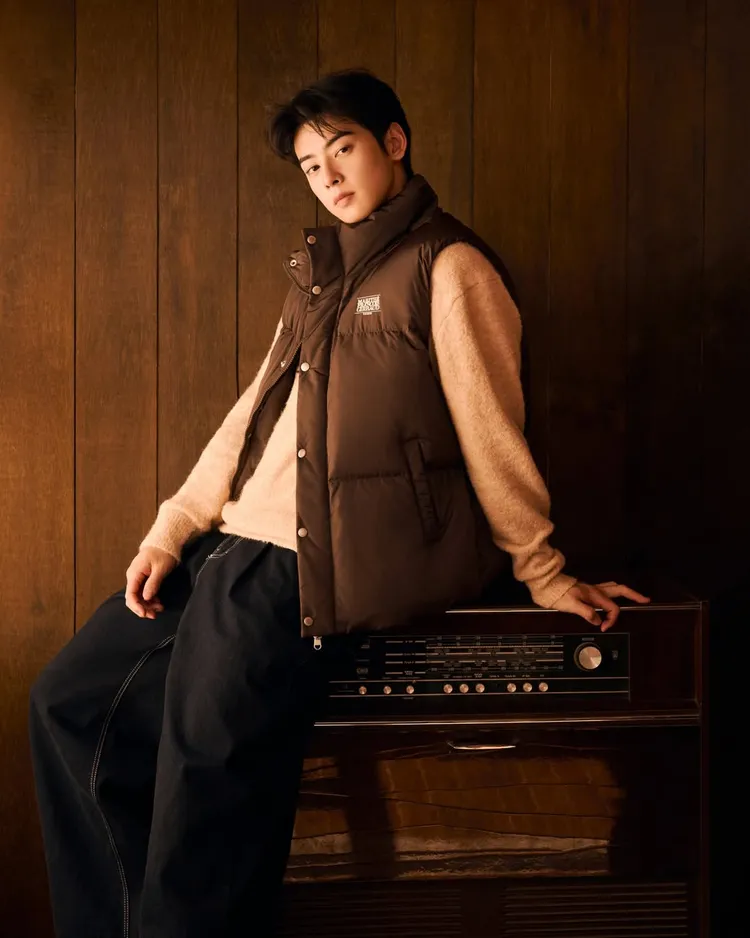 車銀優以Marithé Francois Girbaud羽絨背心穿出休閒時髦。翻攝marithe_kr IG