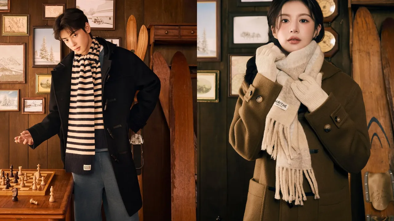 車銀優（左）、高允貞（右）拍攝Marithé Francois Girbaud形象照。翻攝marithe_kr IG