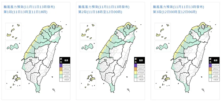 風力預測。中央氣象署