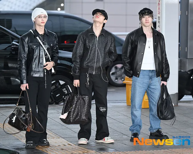 Stray Kids今天早上飛香港。翻攝Newsen