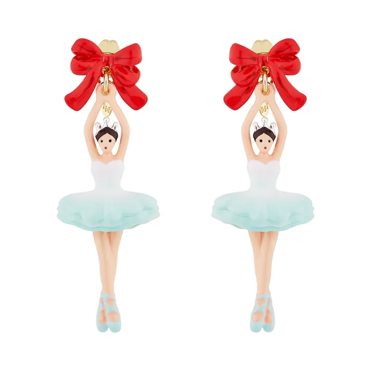 Les Néréides胡桃鉗進行曲 芭蕾舞伶耳環，6500元。品牌提供