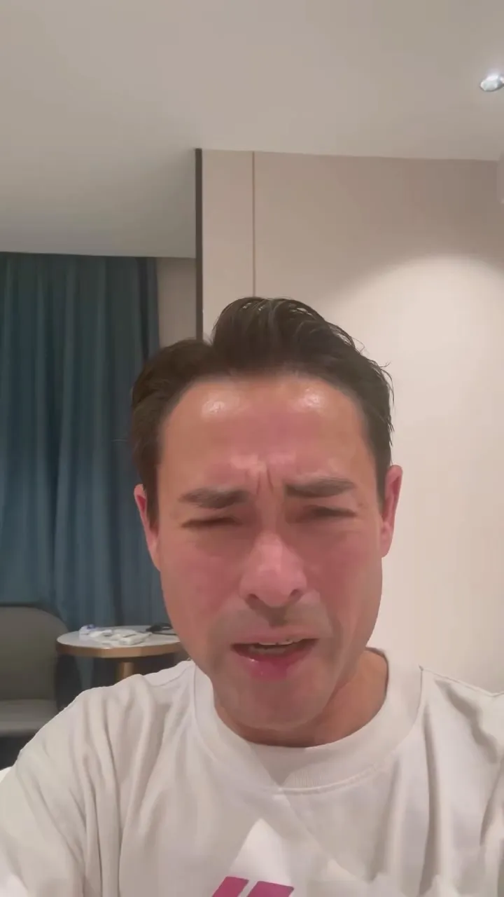 海俊杰8日PO出爆哭影片求援，之后删除影片。翻摄海俊杰IG