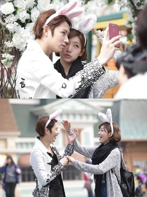 希澈和郭雪芙2014年合作《我們結婚了世界版2》，有「大腿夫婦」、「希雪夫婦」之稱。翻攝MBC